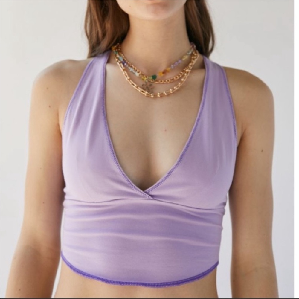 Urban outfitters BDG strappy back crop top lilac S